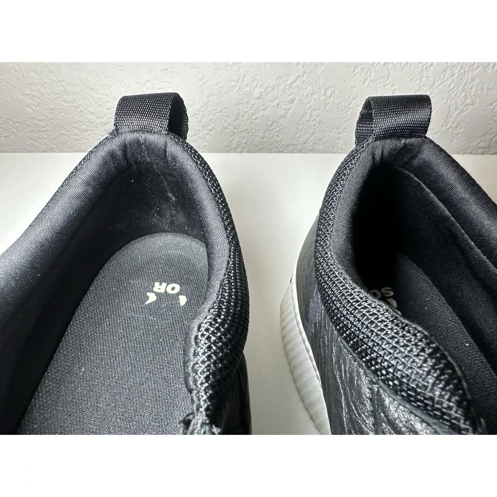 SOREL Women's Out N‎ About Black White Street Sneakers Waterproof Shoes SIZE 9